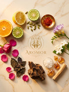 Oud Al Malik - Inspired by White Oud Eau de Parfum 50ml bottle - lifestyle shot | Aromor Perfume