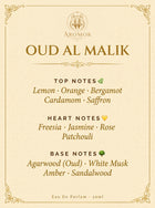 Oud Al Malik - Inspired by White Oud Eau de Parfum 50ml bottle - detail shot | Aromor Perfume